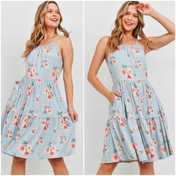 SHAY | MINT FLORAL SUNDRESS - Picture 2 of 3